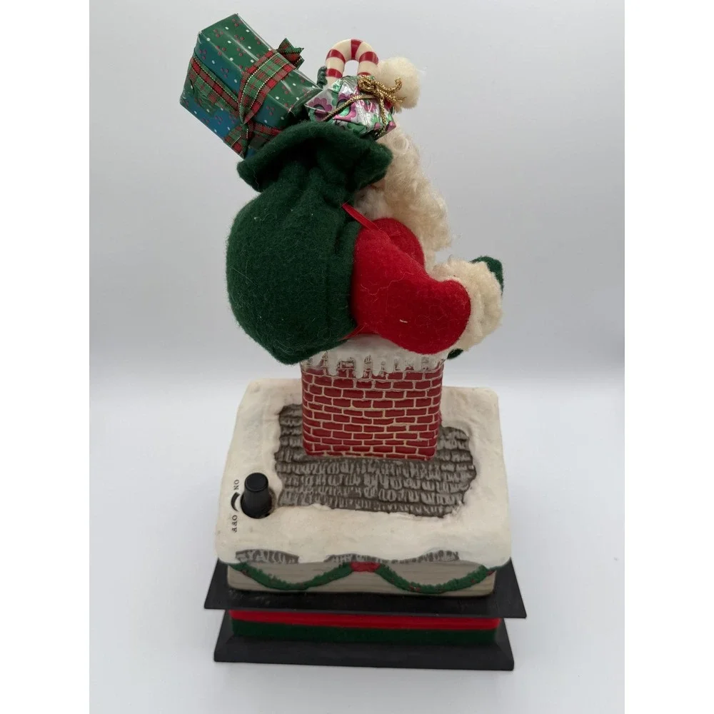 Vintage‎ Working Animated Holiday Creation Santa Claus House Christmas Decor